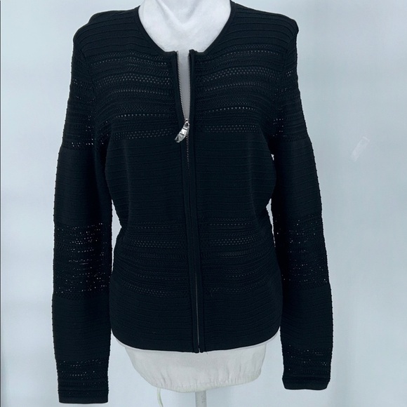 Ralph Lauren Sweaters - Ralph Lauren  Women  Cardigan Sweater Full Zip Size Large Black Long Sleeve